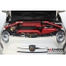 FIAT 500 Front Brace Bar by MADNESS - Carbon Fiber - Gloss Red 